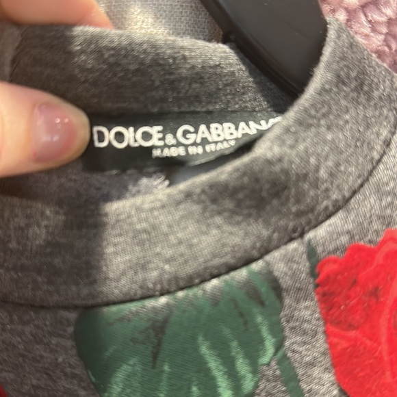 Dolce & Gabbana Rose Bustier Cropped Rose Sweatshirt - Picture 6 of 14